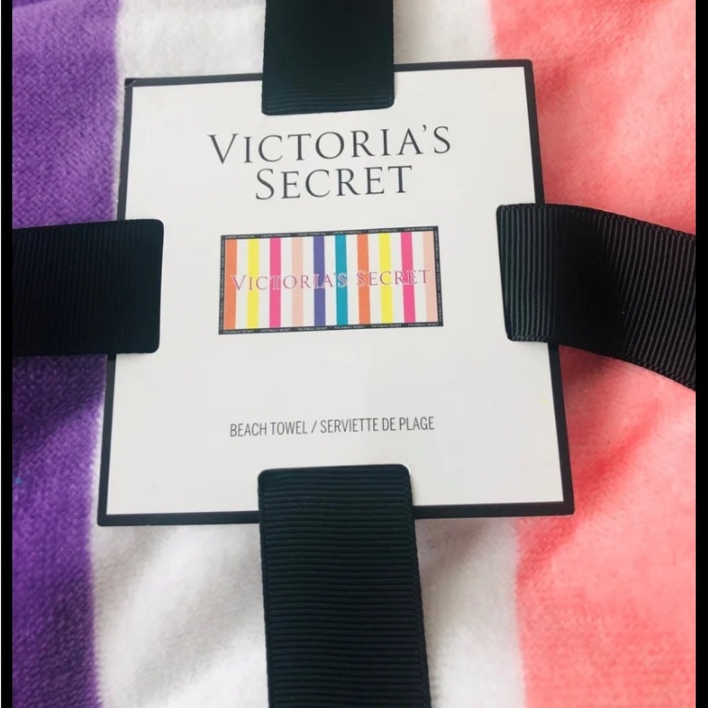 Victoria’s Secret Pink New Rainbow Stripe Beach Towel